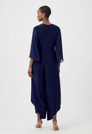 Formal Ruched V-neck Jumpsuit