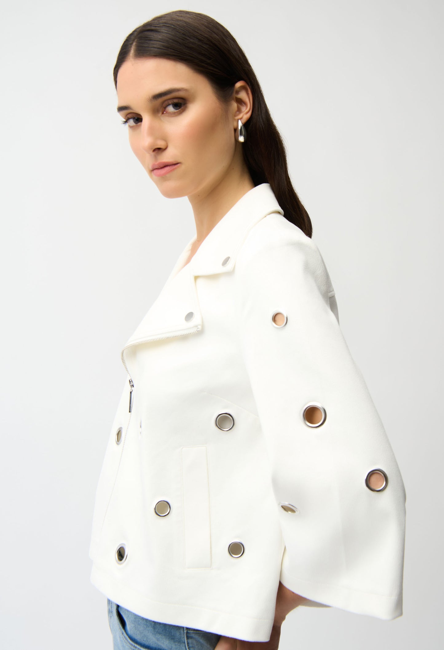 Collared Zipper Casual Jacket