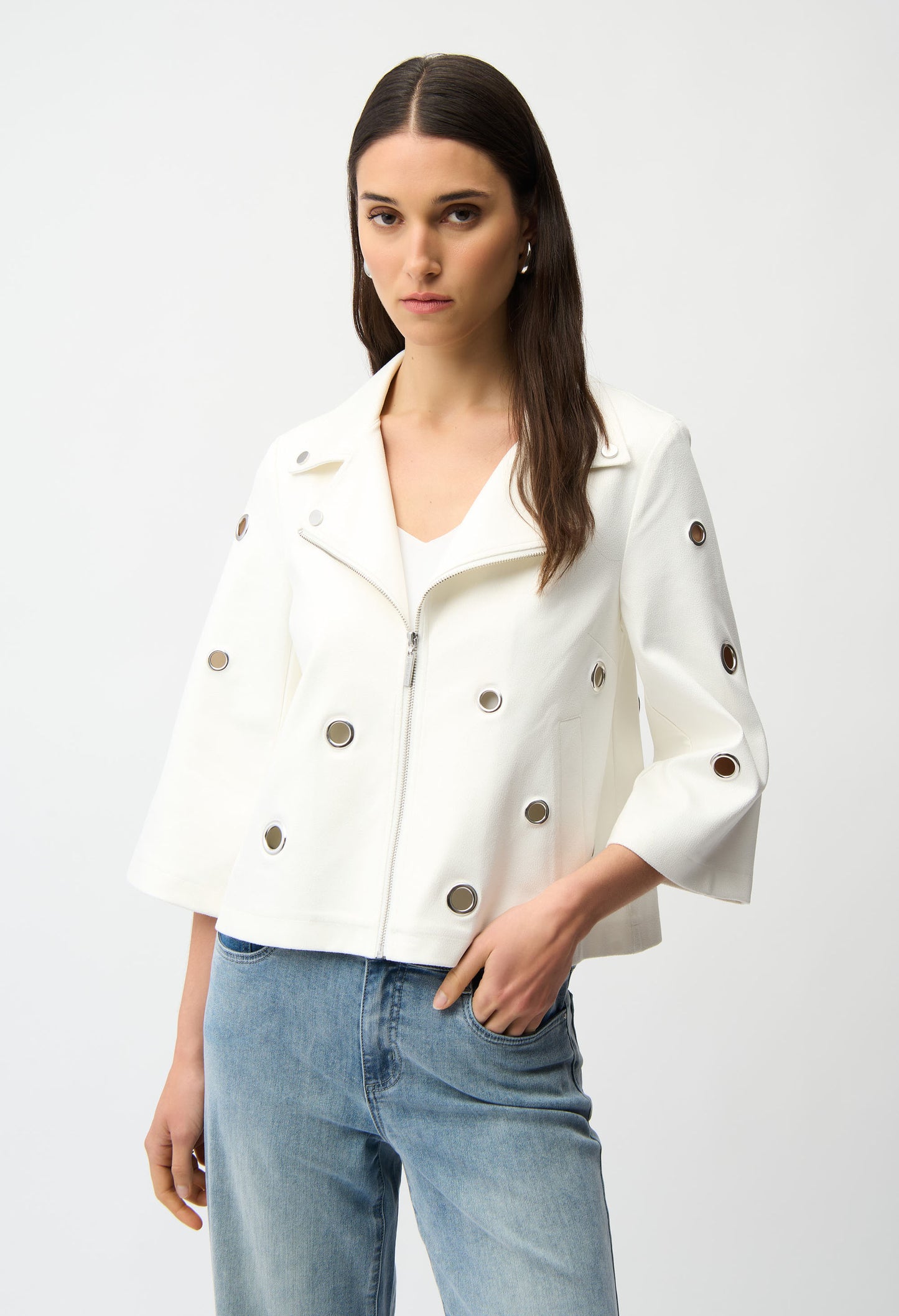 Collared Zipper Casual Jacket