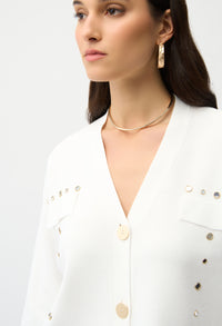 V-neck Chic Button Closure Top