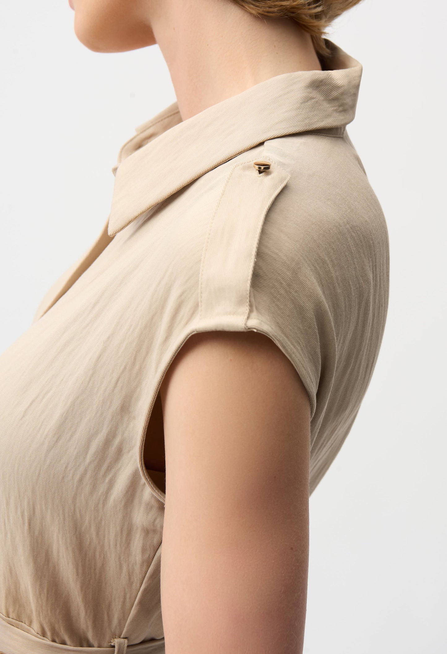 Casual Sleeveless Shirt Dress