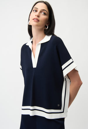 Striped Casual V-neck Pullover