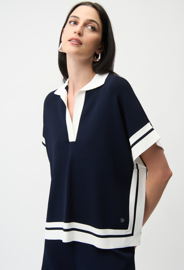 Striped Casual V-neck Pullover