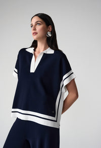 Striped Casual V-neck Pullover