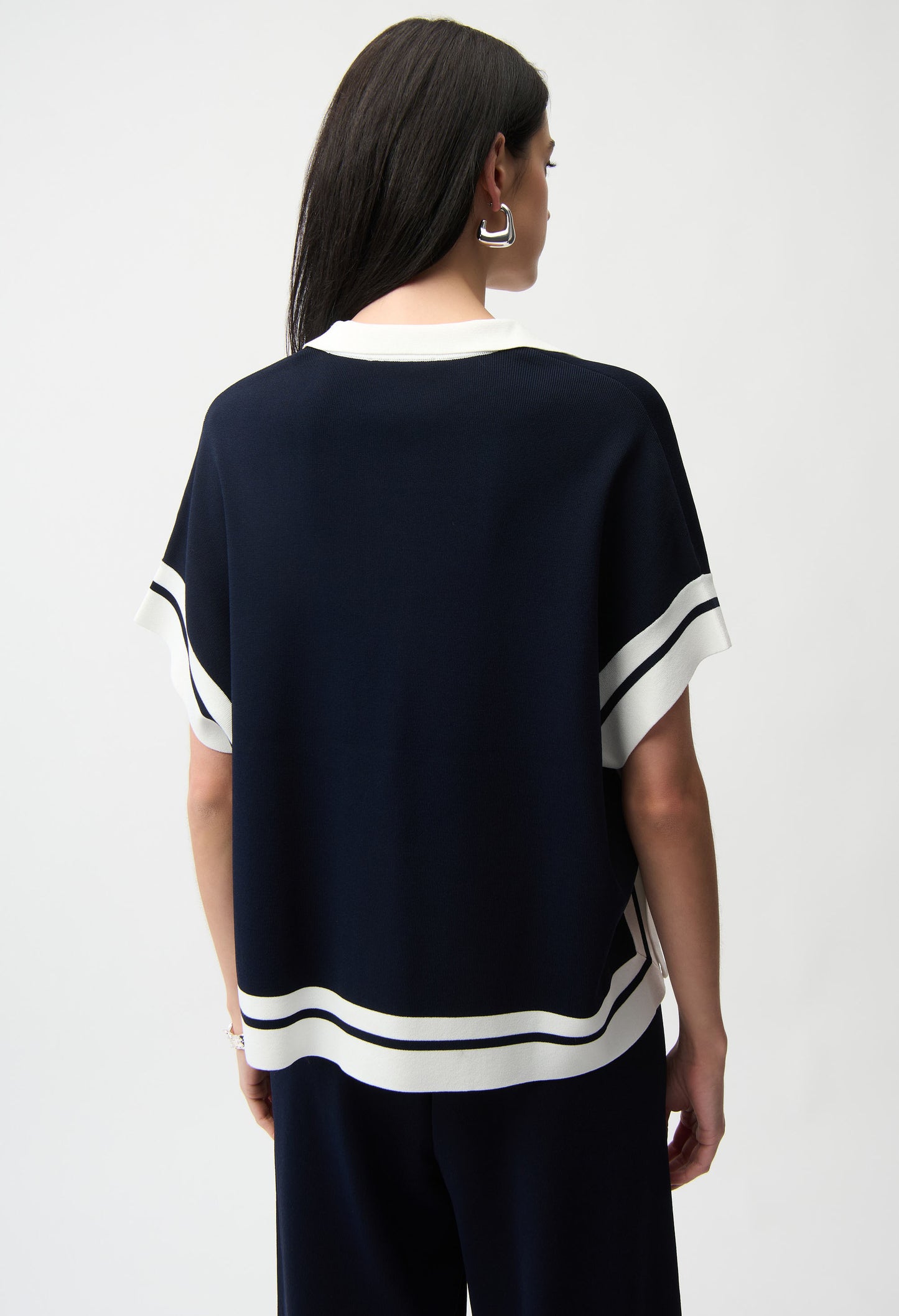 Striped Casual V-neck Pullover