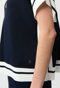 Striped Casual V-neck Pullover