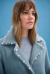 Single-breasted Pearl Coat