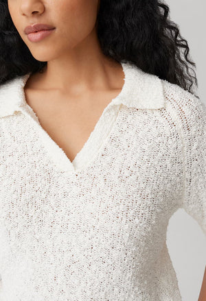 Posilly Short sleeve Boucle knit top