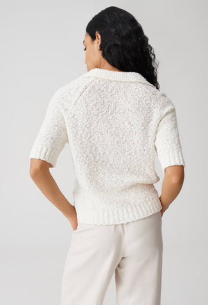Posilly Short sleeve Boucle knit top