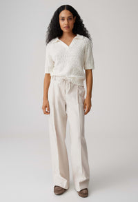Posilly Short sleeve Boucle knit top
