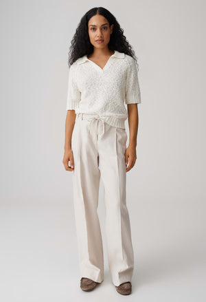 Posilly Short sleeve Boucle knit top