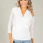 Lace Faux Wrap Top