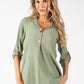 Gold Button Detail Blouse