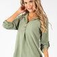 Gold Button Detail Blouse