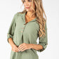 Gold Button Detail Blouse