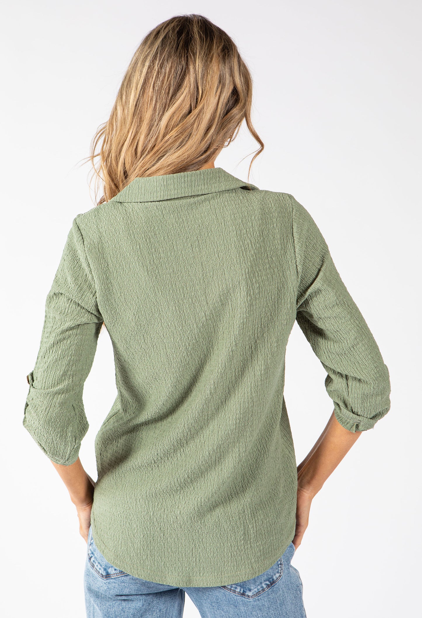 Gold Button Detail Blouse