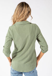 Gold Button Detail Blouse