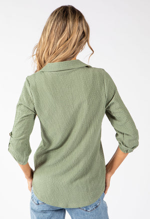 Gold Button Detail Blouse