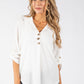 Gold Button Detail Blouse