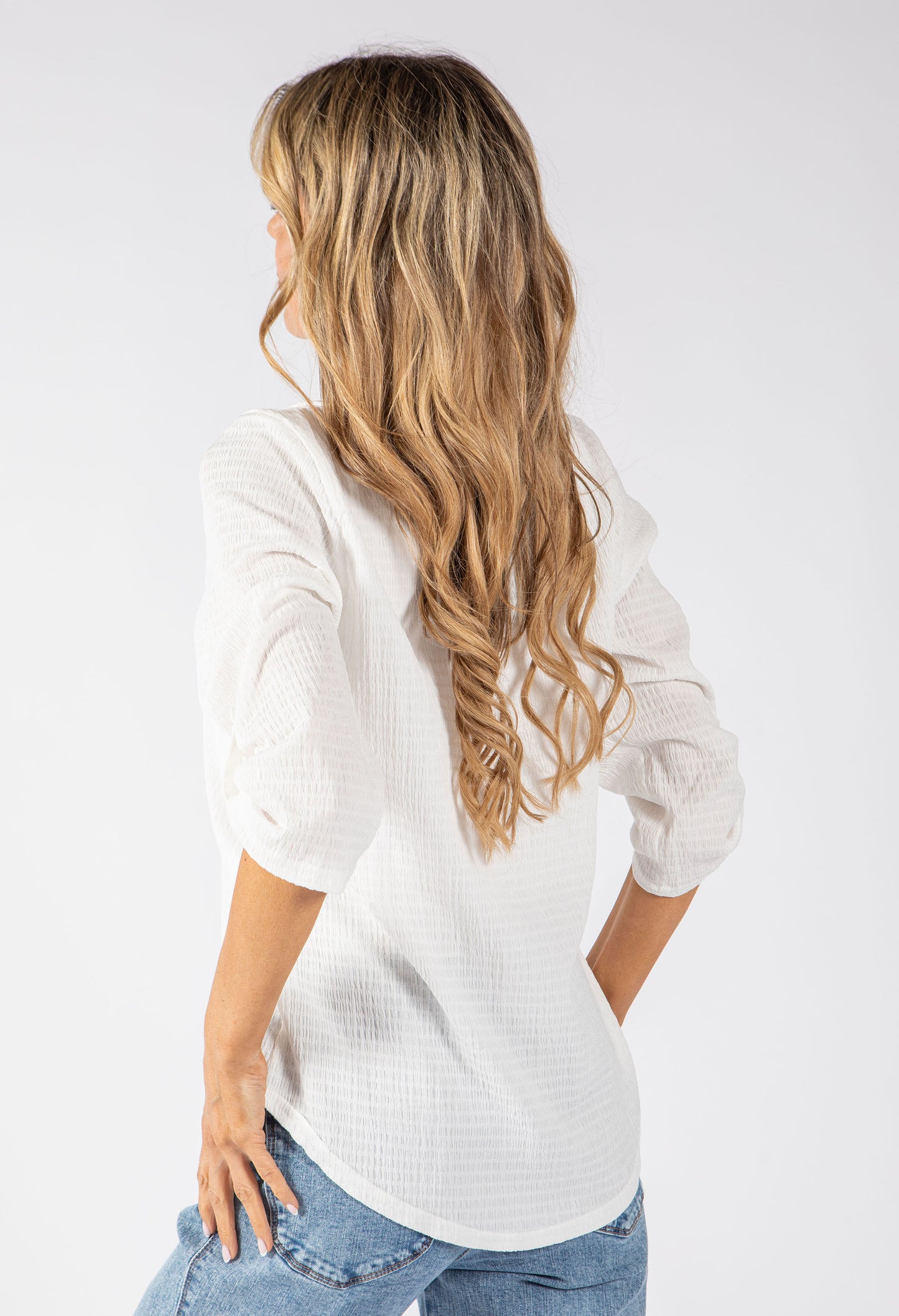 Gold Button Detail Blouse
