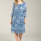 Plisse Pleated Mosaic Print Dress
