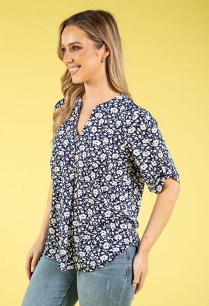 Floral Print V-Neck Top