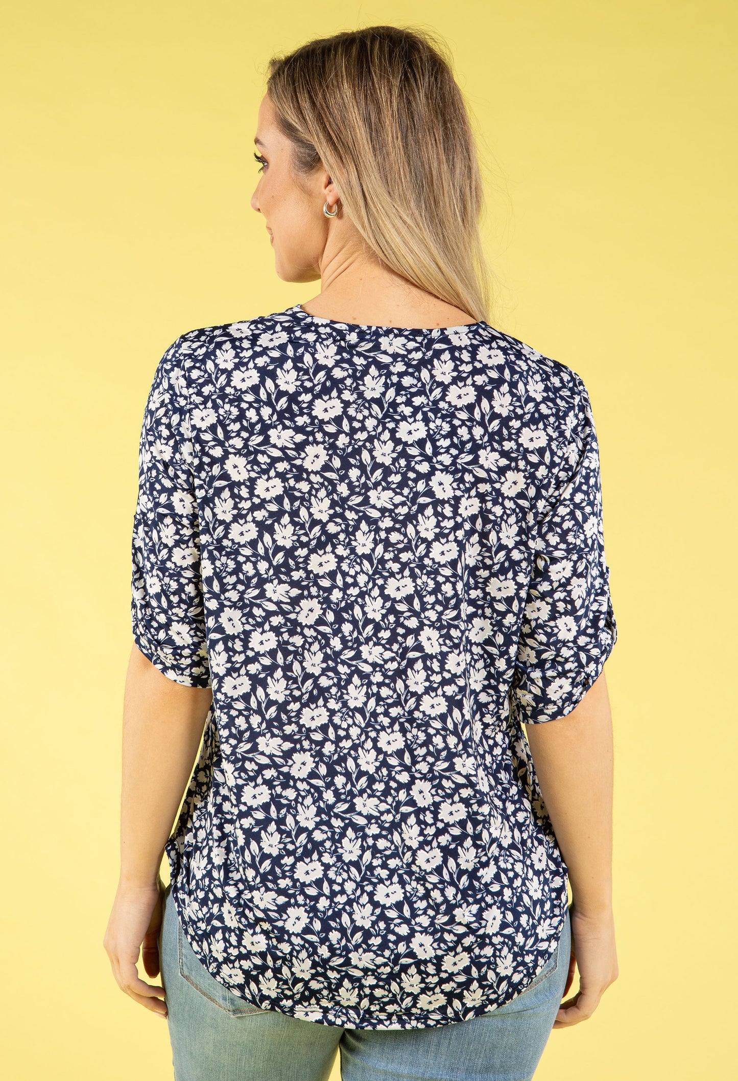 Floral Print V-Neck Top