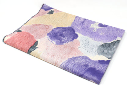 abstract rose printed scarf on a white background