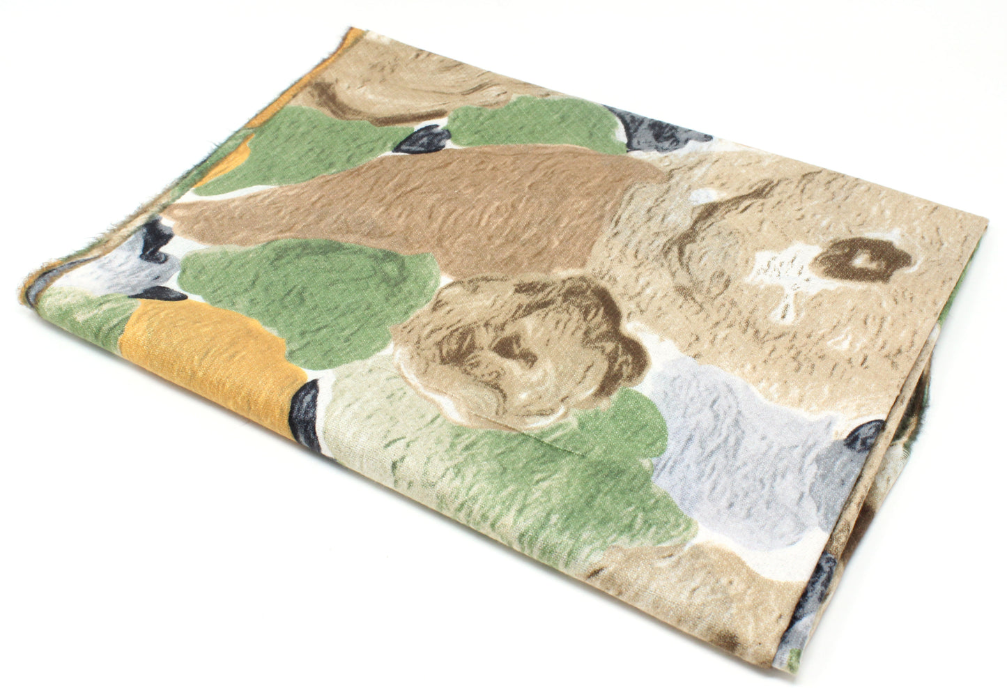 abstract rose printed scarf on a white background