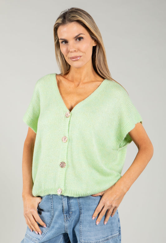 Gold Button Knitted Vest