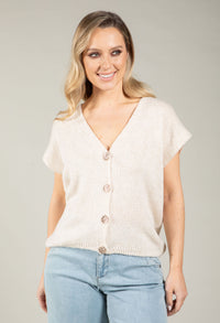 Gold Button Knitted Vest