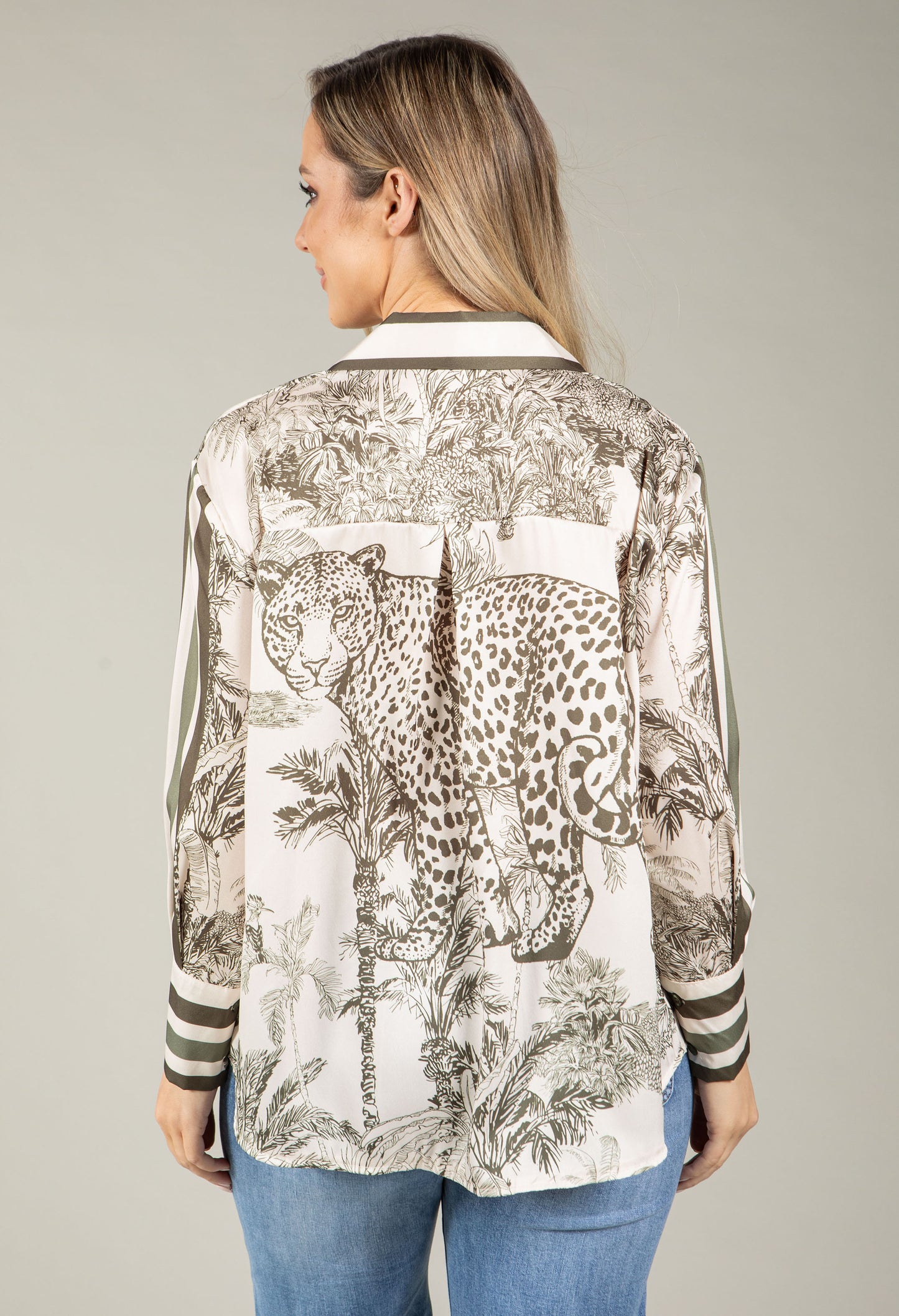 Satin Touch Animal Print Blouse