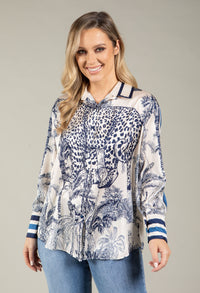 Satin Touch Animal Print Blouse