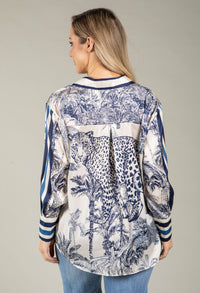 Satin Touch Animal Print Blouse