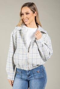 Tweed Zip-Up Jacket