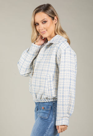 Tweed Zip-Up Jacket
