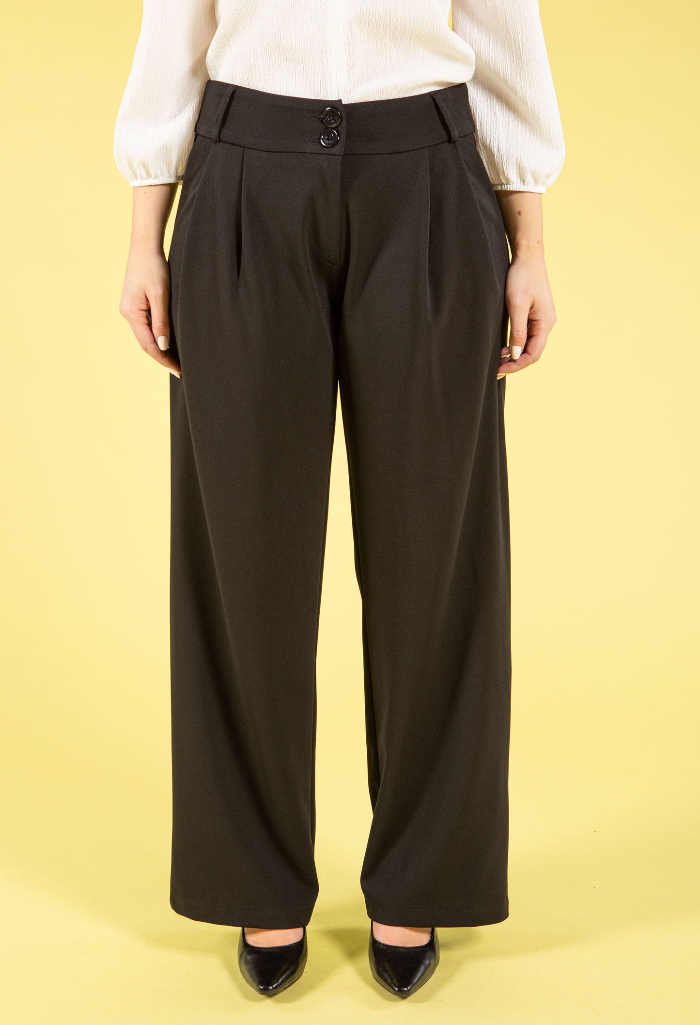 Wide Leg City Trousers