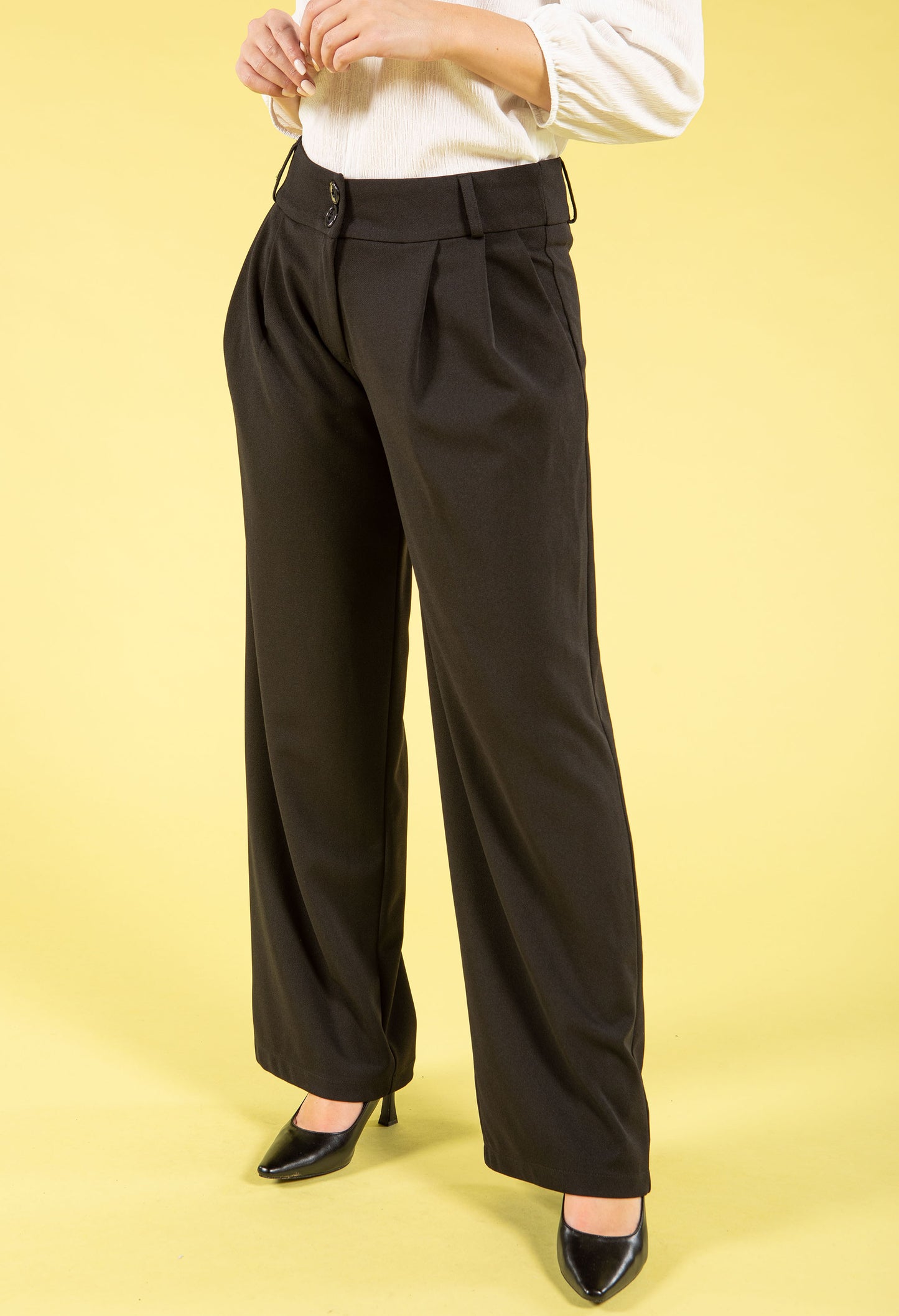 Wide Leg City Trousers