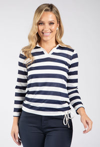 Marin Striped Fine Knit Top