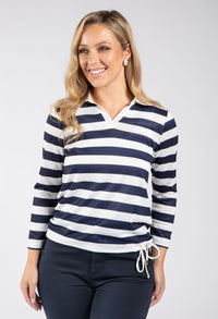 Marin Striped Fine Knit Top