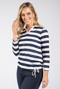 Marin Striped Fine Knit Top