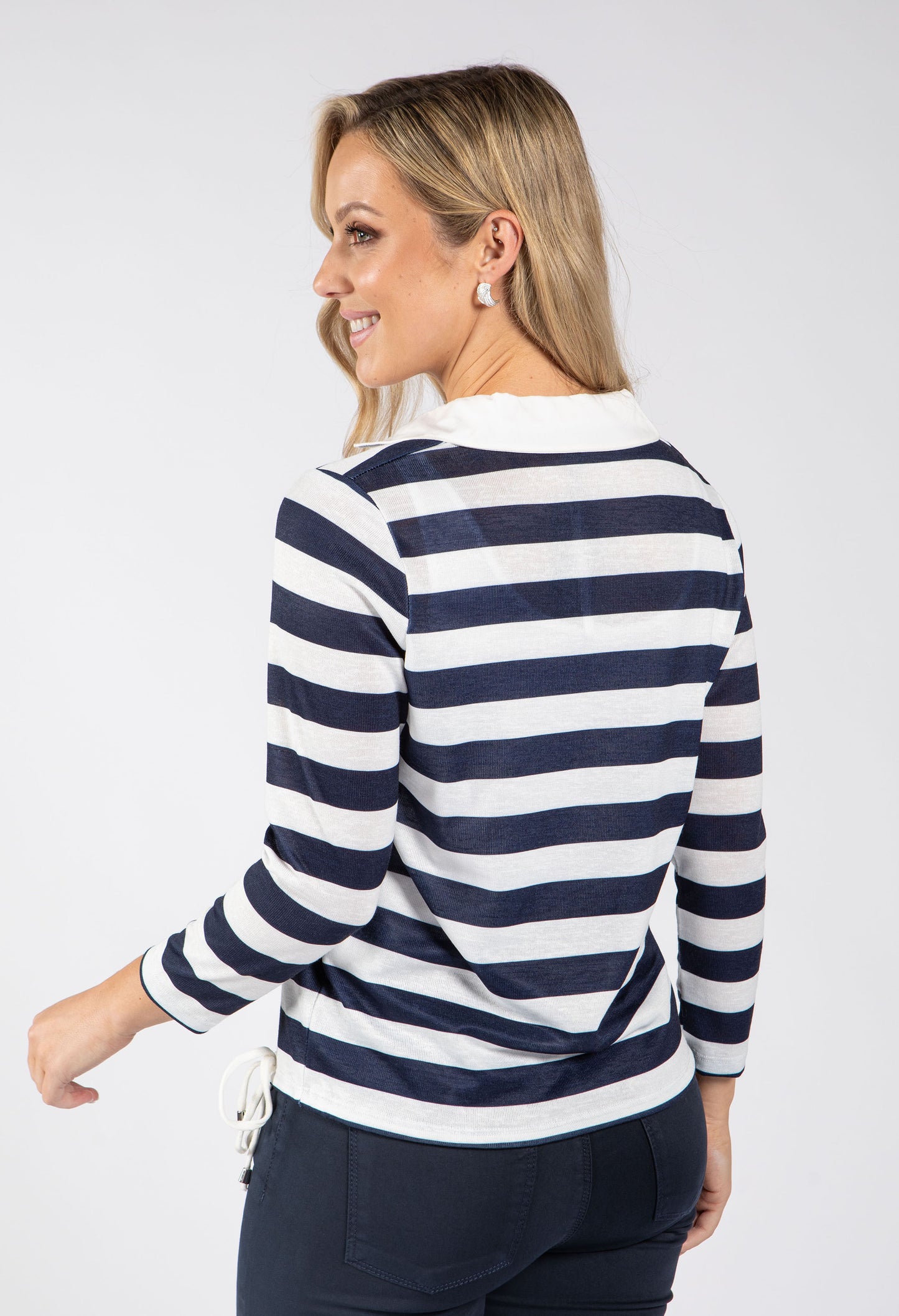 Marin Striped Fine Knit Top