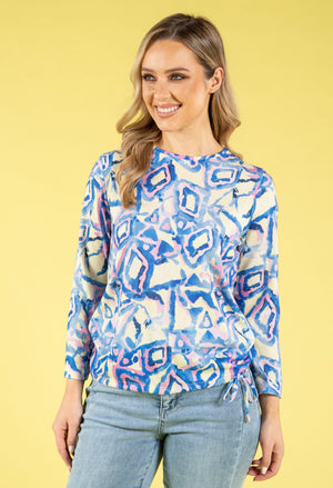 Geometric Design Knit Top