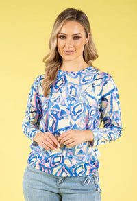 Geometric Design Knit Top