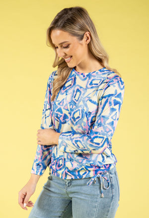Geometric Design Knit Top