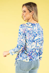 Geometric Design Knit Top