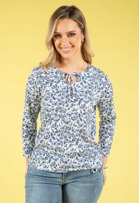 China Floral Print Top
