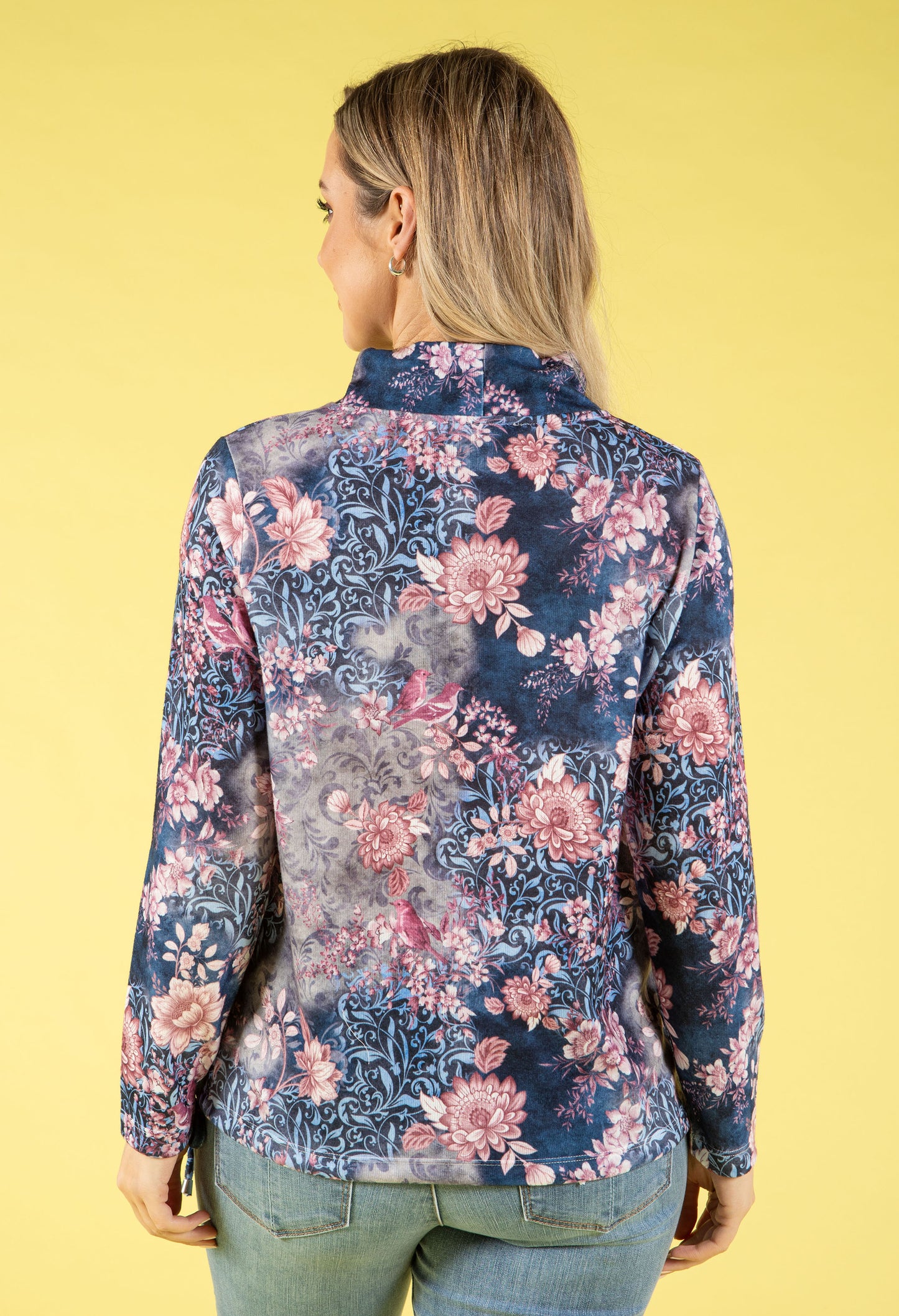 Floral Design Knit Top