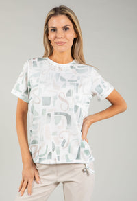 Ella Geometric Print Knit Top