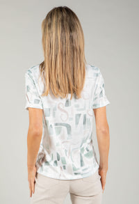 Ella Geometric Print Knit Top